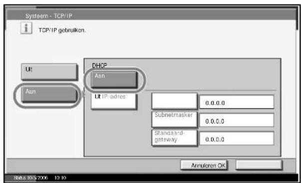 Océ OP1130 - TCP/IP instellen (met DHCP) - 2