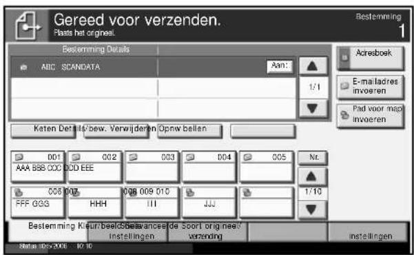 Océ OP1130 - Kiezen via snelkiezen - 1