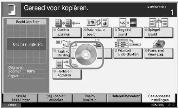 Océ OP1130 - Weergave bij schermwijziging - 1