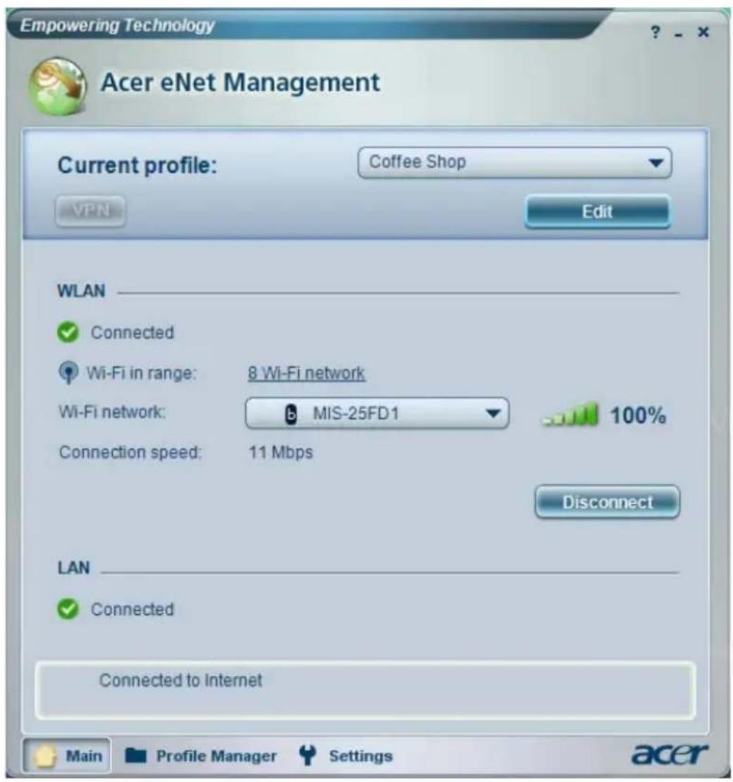 ACER Travelmate 5610 - Acer eNet Management (for selected models) - 1