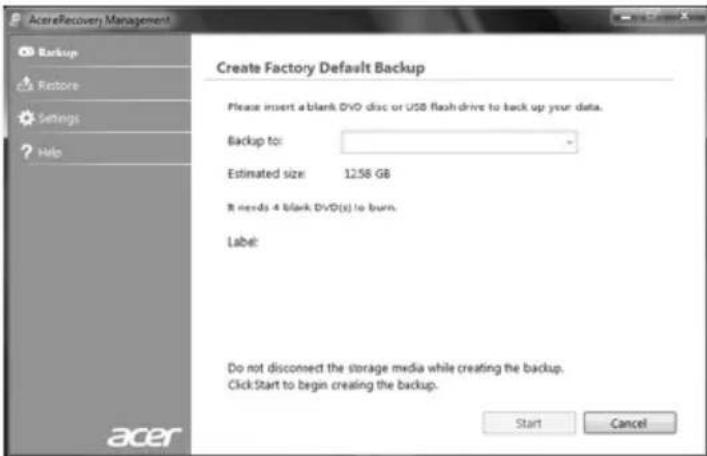 ACER Travelmate 2350 - Een herstelback-up maken (usb-flashdrive) - 5