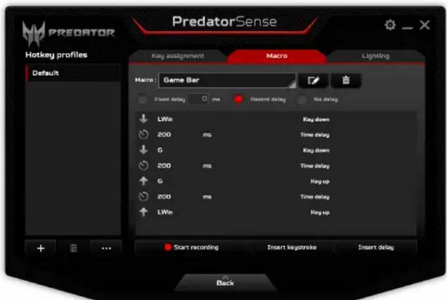 ACER Predator 15 G9-592 - Een macro opnemen - 1