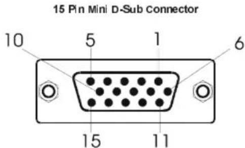 15 Pin Mini D-Sub Connector 10 5 1 6 15 11