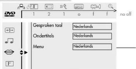 DVD 1 2 1 o f f no off Gesproken taal Nederlands Ondertitels Nederlands Menu Nederlands