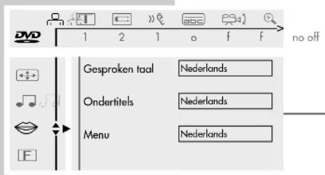 DVD 1 2 1 o f f no off Gesproken taal Nederlands Ondertitels Nederlands Menu Nederlands