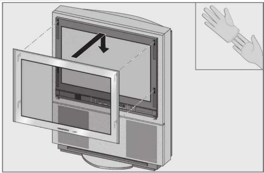 GRUNDIG MFW 82 720 9 DVD - Glasplaat voor de beeldbuis monteren - 1