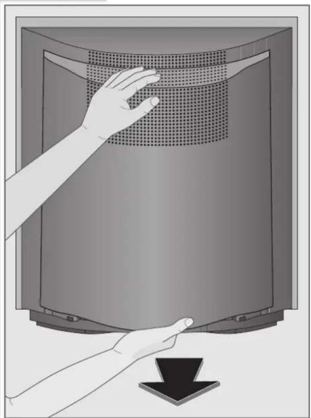 GRUNDIG MFW 82 720 9 DVD - Verwijderen van de afdekking van de achterkant - 1