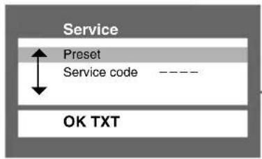 Service Preset Service code ---- OK TXT
