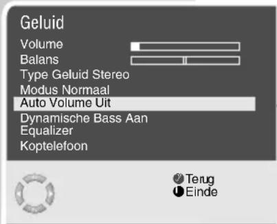 Geluid Volume Balans Type Geluid Stereo Modus Normaal Auto Volume Uit Dynamische Bass Aan Equalizer Koptelefoon Terug Einde