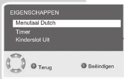 EIGENSCHAPPEN Menutaal Dutch Timer Kinderslot Uit Terug Beeindigen