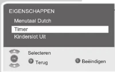 EIGENSCHAPPEN Menutaal Dutch Timer Kinderslot Uit Selecteren Terug Beeindigen