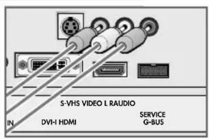 S-VHS VIDEO L RAUDIO IN DVI-H HDMI SERVICE G-BUS