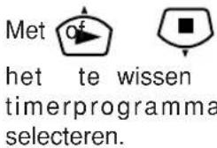 Met of het te wissen timerprogramma selecteren.