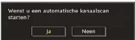 Wenst u een automatische kanaalscan te starten? Ja Neen