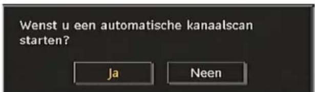 Wenst u een automatische kanaalscan starten? Ja Neen