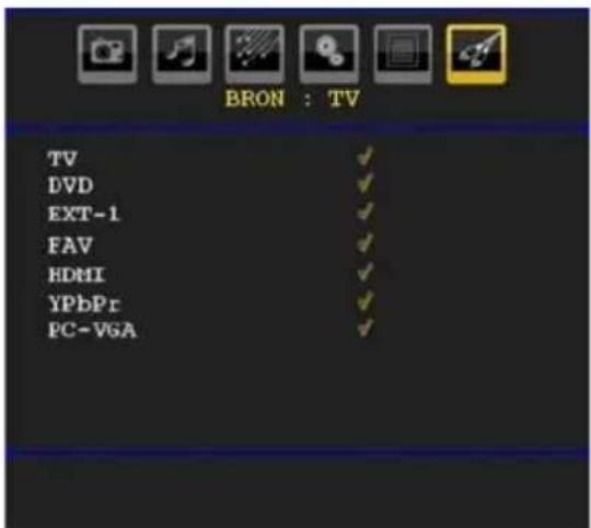 BRON : TV TV DVD EXT-1 FAV HDMI YPbPr PC-VGA