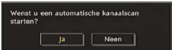 Wenst u een automatische kanaalscan starten? Ja Neen
