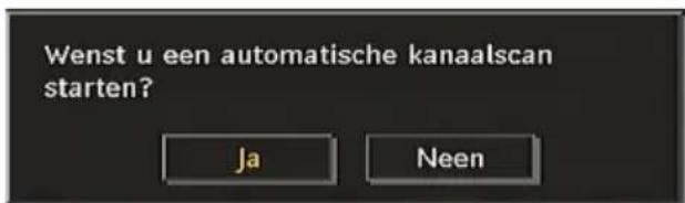 Wenst u een automatische kanaalscan starten? Ja Neen