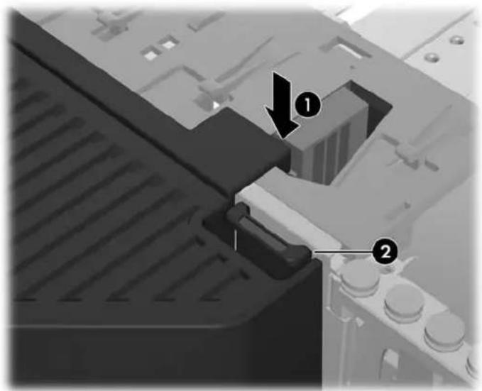 HP Z660 - De ventilatiegeleider installeren (alleen Z400) - 4
