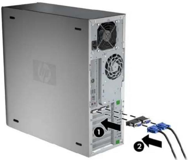 HP Z660 - Monitoren aansluiten - 2