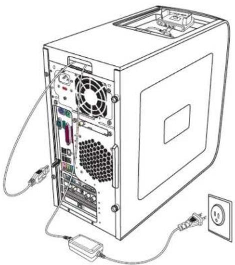 HP Pavilion media center M7370 - Een HP camera-dockingstation installeren - 2