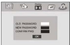 OLD PASSWORD NEW PASSWORD CONFIRM PWD OK