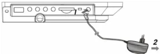 LENCO DVP-840 - Aansluiten op AC-DC adapter - 1