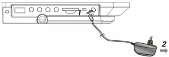 LENCO DVP-1040 - Aansluiten op AC-DC adapter - 1