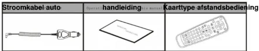 Stroomkabel auto Operati handleiding his manual Kaarttype afstandsbediening