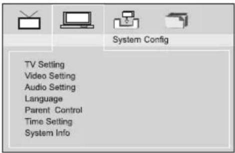 Yarvik PDV103 - Systeemconfiguratie - 1