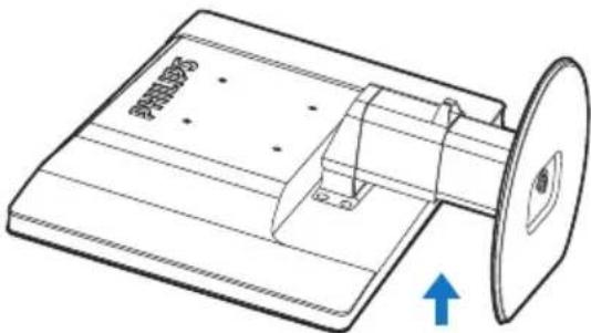 PHILIPS 221S3U - Het voetstuk bevestigen - 2