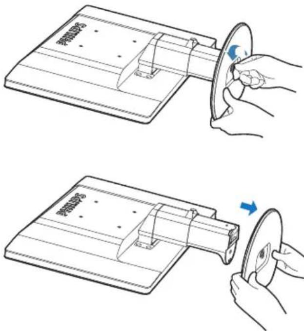 PHILIPS 221S3U - Het voetstuk bevestigen - 3
