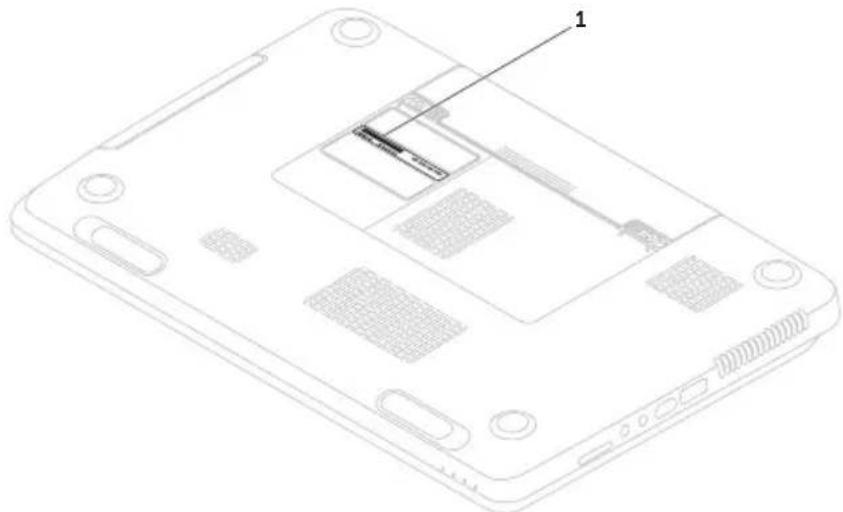 DELL Inspiron N7110 - Het serviceplaatje en de code voor express-service opzoeken - 1