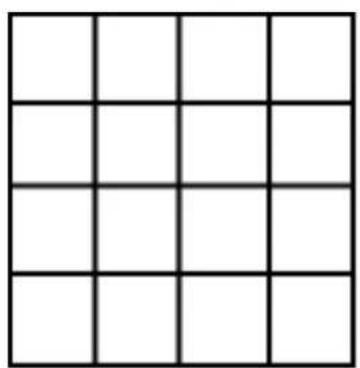Zuiver 2x2 rasterpatroon zonder tekst, cijfers of symbolen
