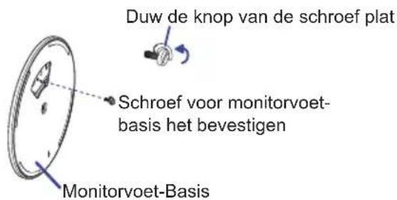 Duw de knop van de schroef plat Schroef voor monitorvoet- basis het bevestigen Monitorvoet-Basis