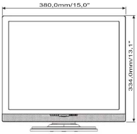 380,0mm/15,0" 334,0mm/13,1"