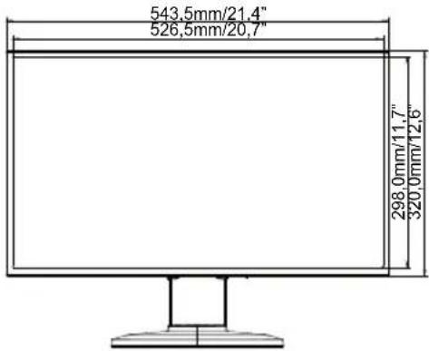 543.5mm/21.4" 526.5mm/20.7" 298.0mm/11.7" 320.0mm/12.6"