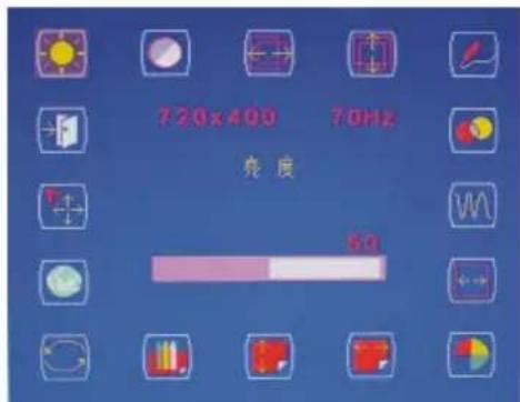 720x400 70Hz 亮度 60