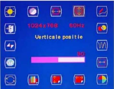1024x768 60Hz Verticale positie 50