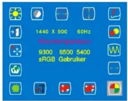 1440 X 900 60Hz Kisuntemperateln 9300 6500 5400 sRGB Gebruiker