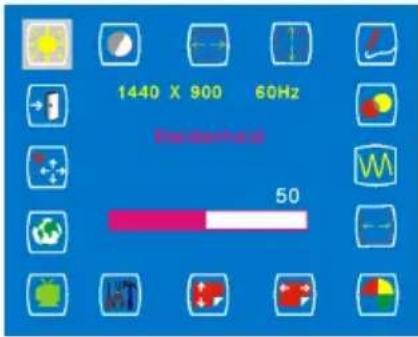 AG Neovo RX-W22 - OSD-functies selecteren - 1
