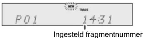 P01 1431 Ingesteld fragmentnummer