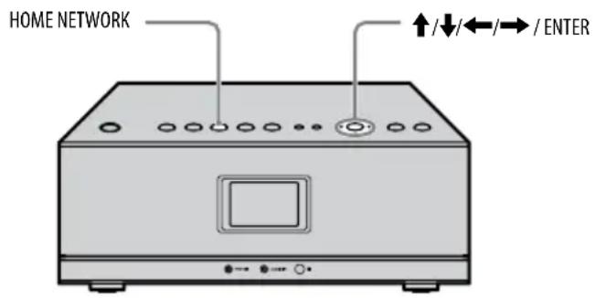 HOME NETWORK ↑/↓/←/→/ENTER