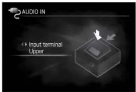 SONY NAS-SC500 - Aansluiten op de AUDIO IN- aansluiting aan de bovenzijde ("Upper") - 2