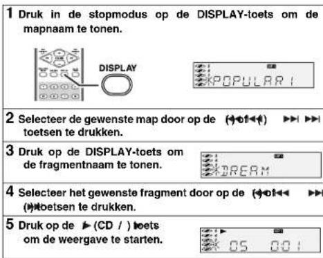 SHARP XL-MP110H - ■ Selecteren van de gewenste map of fragment op naam (alleen MP3/WMA-discs) - 1