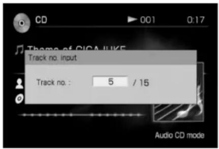 CD 001 0.17 Theme of CICA II UKF Track no. input Track no.: 5 / 15 Audio CD mode
