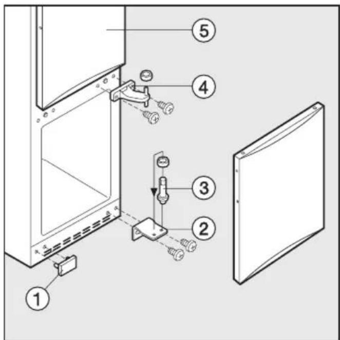 MIELE KT 3414 S - Het veranderen van de draairichting van de deur - 1