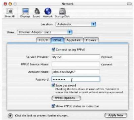 THOMSON SpeedTouch 500 - Via inbelclient van Mac OS X - 1