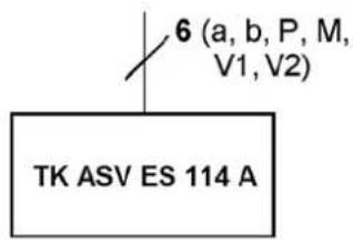 JUNG TK ASV ES 128 - Voorbeeld schakelschema (6-draadsbedrijf) - 2