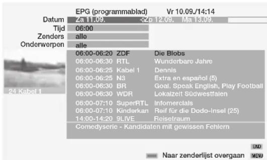 EPG (programmablad) Vr 10.09./14:14 Datum Za 11.09.